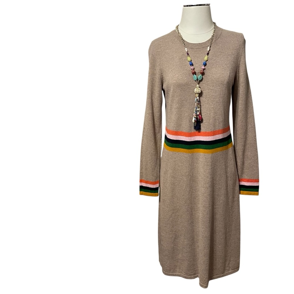 Boden Cotton Wool Cashmere Blend Lightweight Sweater Knit Dress 10